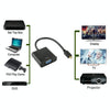 22cm Full HD 1080P Micro HDMI Male to VGA Female Video Adapter Cable with Audio Cable(Black)