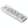 12 LEDs Double Sided Stackable USB Light(White Light)
