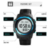 SKMEI 1729 Qibla Calendar Timing Multifunctional LED Digital Display Luminous Electronic Watch(Black)