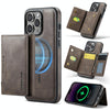For iPhone 13 Pro DG.MING MAGKING-K2 Series MagSafe RFID Card Bag Detachable Phone Case(Coffee)