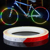 3 Rolls Bicycle Mountain Bike Motorcycle Sticker Car Contour Reflective Sticker Night Riding Reflective Sticker 1 x 800cm(Red White)