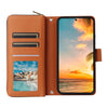 For Samsung Galaxy S22+ 5G Nine-card Slots Zipper Wallet Bag Leather Phone Case(Brown)