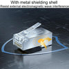 1U 100pcs / Can JINGHUA S688 Gigabit Transport Cabling Extruded Super Cat6 Dual Shield RJ45 8P8C Connector