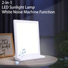 SAD White Noise Phototherapy Lamp Smart Emotional Night Light Music Decompression Therapy Light With Type-C Line+EU Plug
