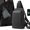 WEPOWER Men Chest Bag Multifunctional Waterproof Riding Casual Shoulder Crossbody Bag(Black)