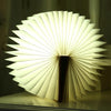 Foldable Pages RGB + Warm White Light Book Shape LED Light , Creative Portable USB Charging Big Size Night Light(Brown)