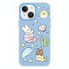 For iPhone 15 Plus Skin Feeling Jelly TPU Hybrid PC Phone Case(Sea Life Blue)