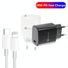 PD11 Single PD3.0 USB-C / Type-C 20W Fast Charger with 1m Type-C to 8 Pin Data Cable, EU Plug(Black)
