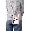 Panda Knitted Mini Crossbody Phone Bag For 6.9 inch and Below Phones(Pink)