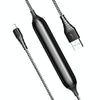 ROCK 1.2m 2.1A TPE + Nylon Braided USB to 8 Pin Data Sync Charge Cable For iPhone 11 Pro Max / iPhone 11 Pro / iPhone 11 / iPhone XR / iPhone XS MAX / iPhone X & XS / iPhone 8 & 8 Plus / iPhone 7 & 7 Plus (Black)