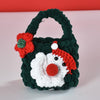 For AirPods Pro Woven Plush Bag Shape Bluetooth Earphone Protective Case(Dark Green Santa Claus)