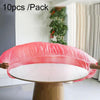 10pcs /Pack 1.4m Disposable Elastic Bunching Tablecloth Household Table Thickened PE Non-Washable Waterproof Oilproof Tablecloth(Red)