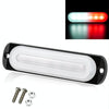 DC12V-24V / 18W Car Truck Emergency Strobe Flash Warning Light 6LEDs Ultra-thin Side Lights(White + Red)