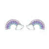 Rainbow S925 Sterling Silver Stud Earrings Diamonds Hypoallergenic Earrings