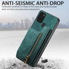 For Samsung Galaxy M32 4G Retro Leather Zipper Wallet Back Phone Case(Green)