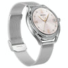 V66 1.28inch BT5.0 Smart Watch Support Heart Rate/ Sleep Detection, Style:Steel Strap(Silver)