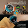 K62 1.43 Inch Waterproof Bluetooth Call Weather Music Smart Sports Watch, Color: Silver Steel