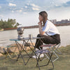 ShineTrip Outdoor Large Folding Stool Outdoor Camping Fishing Portable Folding Stool(Brown)