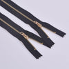 100 PCS No.3 Metal Copper Zipper Pants Placket Zipper, Specification: 13cm(Light Gold + Black)