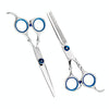 2pcs / Set Professional Hair Cutting Thinning Scissor Hairdressing Flat Shear Scissors Kit(Blue)