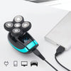 Electric Shaver Rechargeable Razor Intelligent Digital Display Bald Hair Clipper,Style: Blue