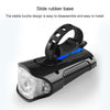 350LM USB Charging Waterproof Snap-on Bicycle Headlight with Speaker & Stopwatch Function (Blue)