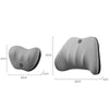 Automotive Memory Foam Backrest Headrest Car And Home Soft Cushion Lumbar Pillow Backrest, Style: Headrest Gray