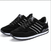 Mens Outdoor Casual Sport Shoes Lightweight Comfortable Leather Walking Running Sneakers, Size: 44(Black)