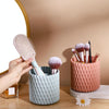 Desktop Rotating Makeup Brush Storage Box Multifunctional Office Pen Holder(White)