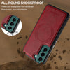 For Samsung Galaxy S21 FE 5G LC.IMEEKE L5 Series Detachable RFID Card Bag Magsafe Phone Case(Red)