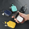 For Apple AirPods Universal Bluetooth Earphone Leather Storage Bag(Cyan)