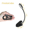 9 LEDs Mini Clip Desk Lamp USB Charging Student Eye Protection Reading Lamp(Black)