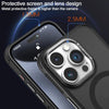 For iPhone 14 Plus Hardware Side Cooling Skin Feel Frosted Metal Lens Frame MagSafe Phone Case(Gold)