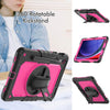 For Samsung Galaxy Tab S9 / S9 FE Silicone + PC Tablet Case(Black+Rose Red)