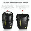Rhinowalk Bicycle Backpack Full Waterproof Shelf Bag 25L Unilateral Frame Bag Long-distance Travel Bicycle Bag(Full Black)