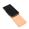 Men Glossy Texture Leather Portable Mobile Phone Waist Bag for 6.9 inch or below(Black)