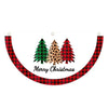 Cartoon Printed Outdoor Fan-shaped Hanging Flag Christmas Decorations, Style: Christmas Tree