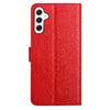For Samsung Galaxy A56 5G Flower Embossed Leather Phone Case(Red)