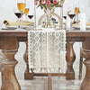 Tassel Lace Floral Romance Retro Crochet Hollow Cotton Blend Table Runner Covers, Size:24x220cm(York Weave)