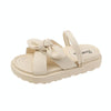 Summer Outerwear Thick Soled Casual Sandals Flat Slippers, Size: 40(Beige)