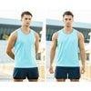 H-Shape Summer Men Sports Vest Casual Breathable Quick-drying Outdoor Running Vest, Size: M(Sky Blue)