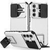 For Samsung Galaxy A16  4G / 5G Stereoscopic Holder Sliding Camshield Phone Case(White)