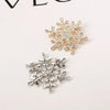 Fashion Water Drill Christmas Snowflake Brooch(Silver)