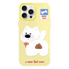 For iPhone 12 Pro Max Skin Feeling Jelly TPU Hybrid PC Phone Case(Pooping Puppy Yellow)