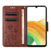 For Samsung Galaxy A56 5G Butterfly Flower Pattern Flip Leather Phone Case(Brown)