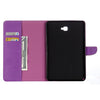 For Galaxy Tab A 10.1 (2016) / P580 Simple Style Horizontal Flip Leather Case with Holder & Card Slots & Wallet (Purple)