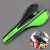 TOSEEK Road Bike Carbon Fiber Seat Bicycle Hollow Seat Saddle, 3K Texture + Extinction(Green)