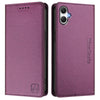For Samsung Galaxy A06 4G RC01 Dual-Folded Magnetic Suction RFID Leather Phone Case(Violet)