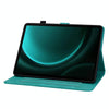 For Samsung Galaxy Tab S9 / S9 FE Lily Embossed Leather Tablet Case(Green)