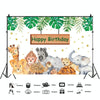 MDN08226 1.5m x 1m Animal Forest Cartoon Birthday Party Banquet Decoration Photo Background Cloth
